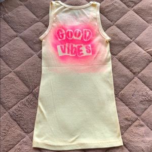 NWOT “Good Vibes” yellow tank